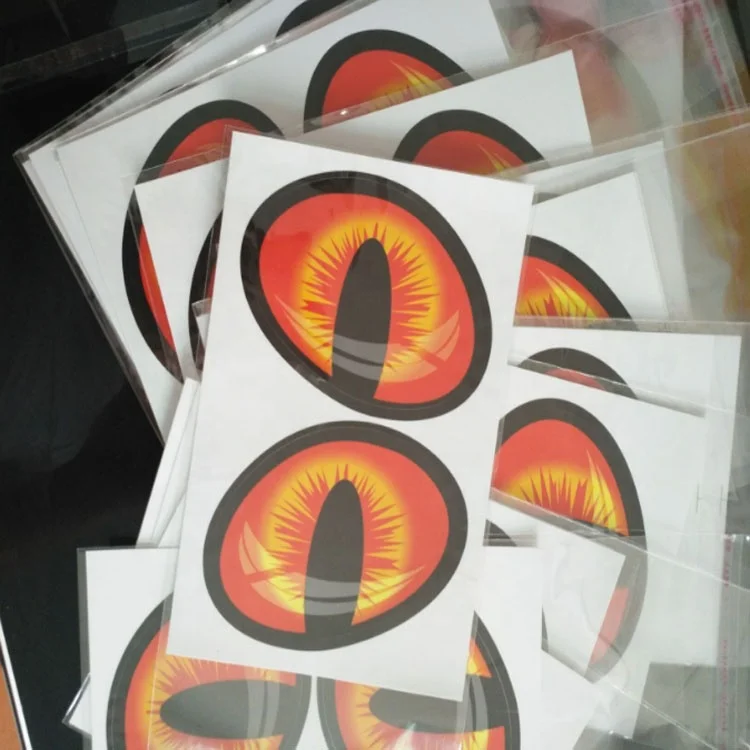 
Cat Eye Car Stickers For Rearview Mirror Peeking Funny Blocking Scratch Sticker Custom PVC reflective Car Decal Stickers 