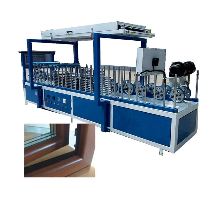 Aluminium Bathroom Doors Profile Cold Glue Wrapping Machine