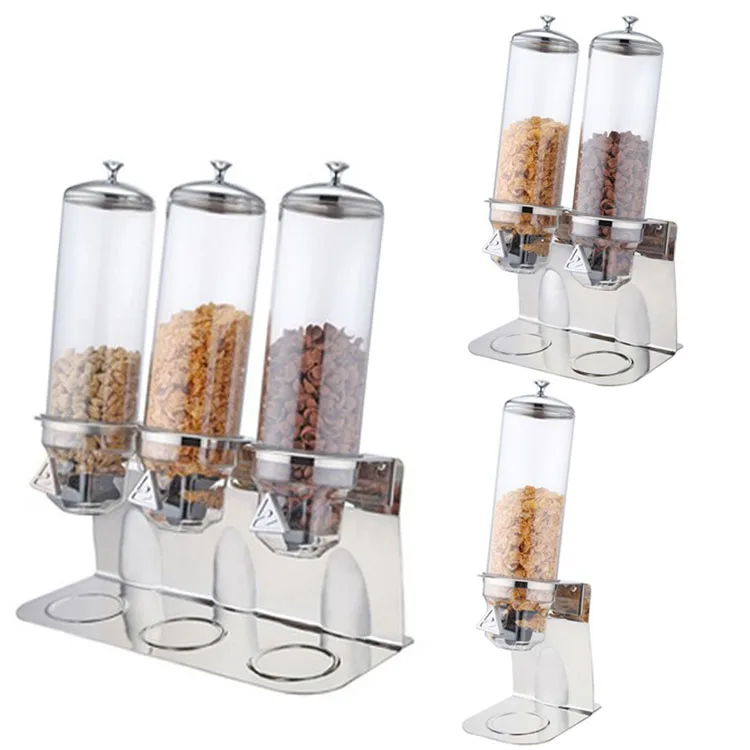 OKEY Catering buffet items server dry food storage container plastic hotel clear acrylic wall mounted cereal dispenser