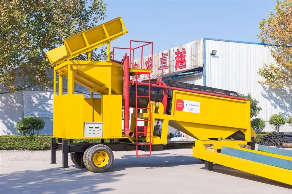 Africa Popular Mobile Gold Trommel Mining Machine