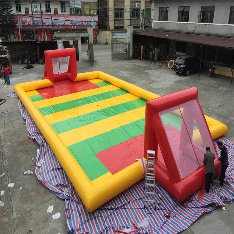 China Factory Supply Indoor Portable Water Soap Soccer Filed Inflatable Football Field For Sale