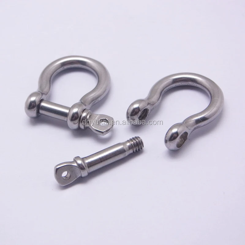 Yukai stainless steel omega shackle/paracord bracelet bow shackle/screw pin bow shackle