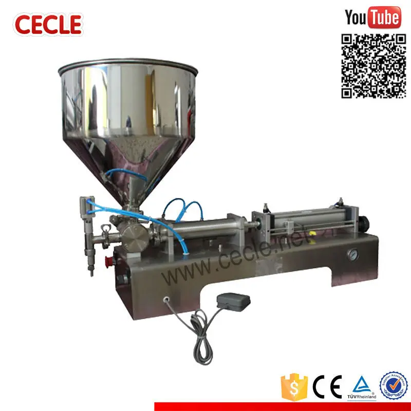 Бутылка сыр вязкой жидкости поршень наполнитель