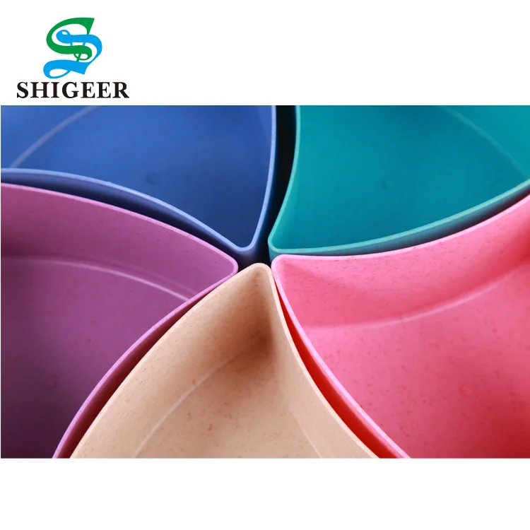
Chinese Fashion Customized Round Type Plastic Food Container Candy Tray With 5 Compartments 