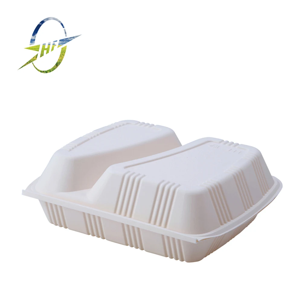 Biodegradable 2 Compartment Microwave Food Container