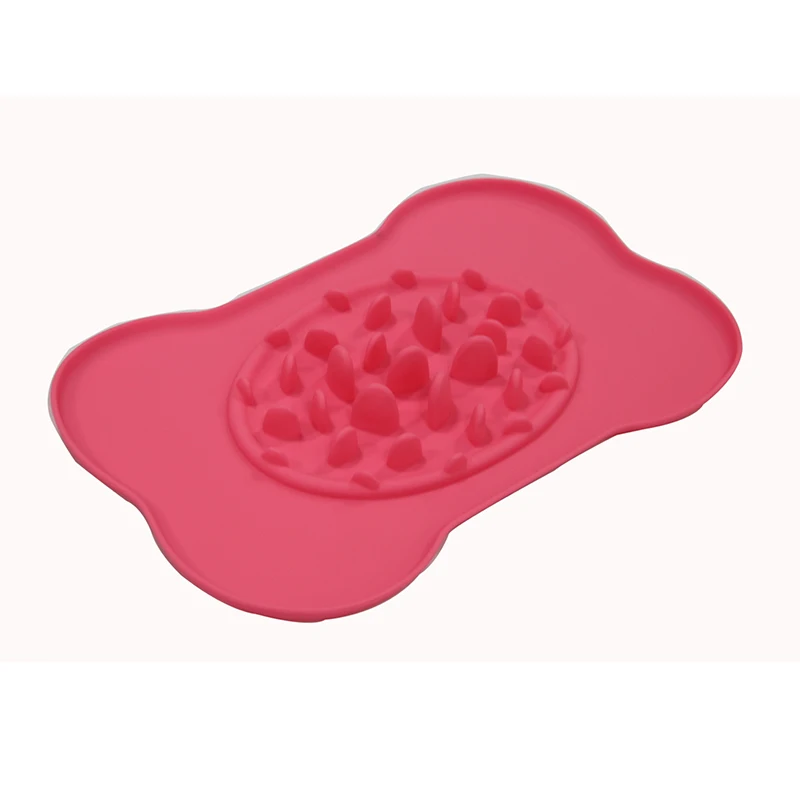 Wholesale S size silicone slow feeder dog bowl with mat pet bowl for little cat dog