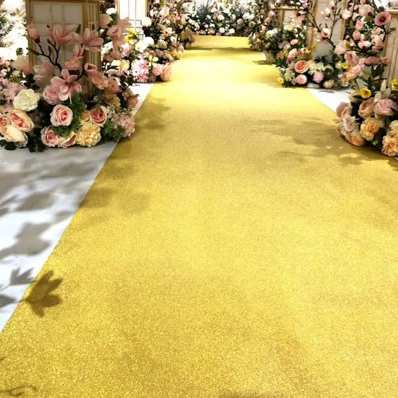 Wedding Party Stage Decoration Banquet Hall Flooring Glitter Carpet EVENT RED CARPET  WEDDING CARPET