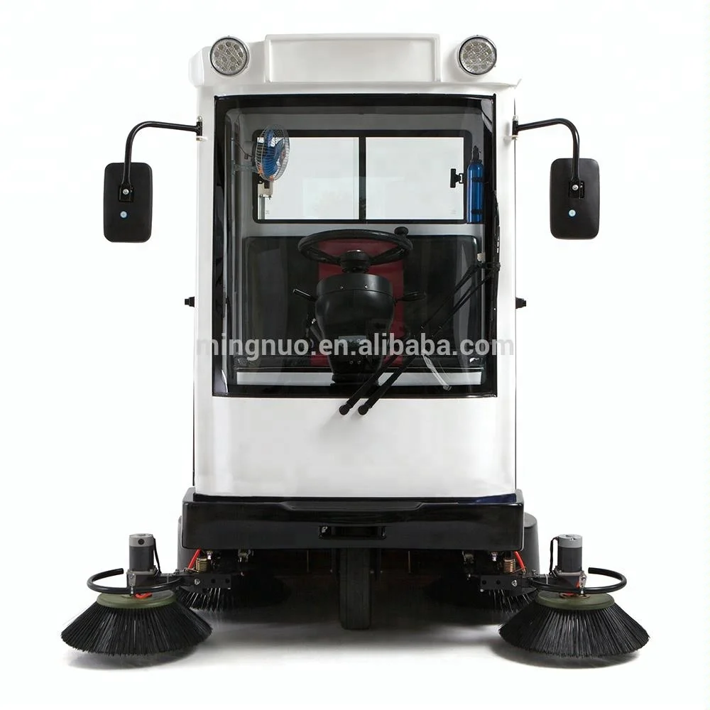 heavy dust cleaning all closed type with air condition 48V lead acid batteries multi function electric sweeper