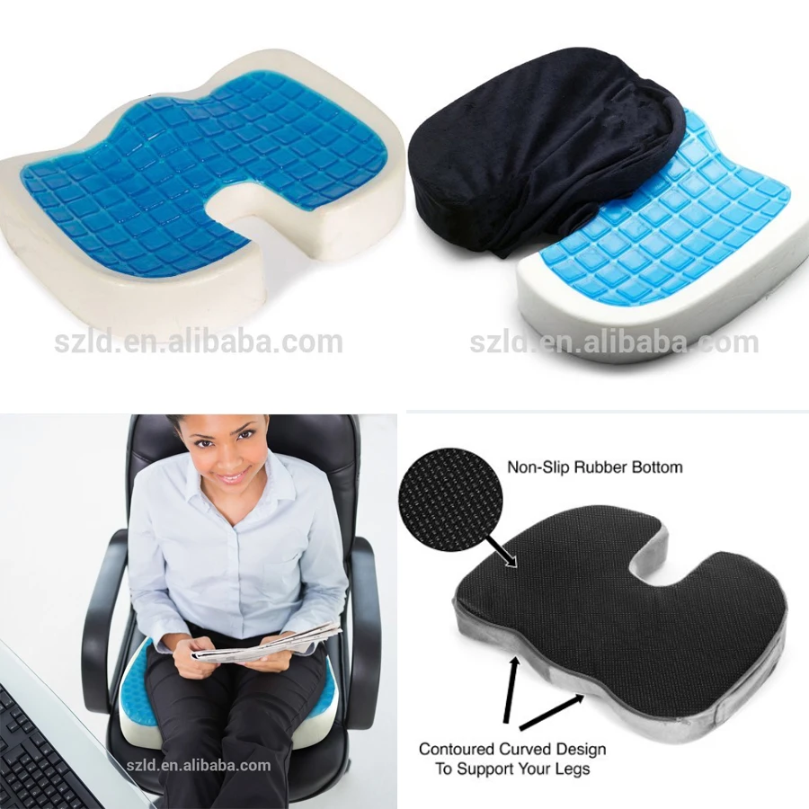 Garden Office Chair Funny Stadium Folding Fold Sitting Orthopaedic Gel Cooling Coccyx Memory Foam Seat Cushion With Cover