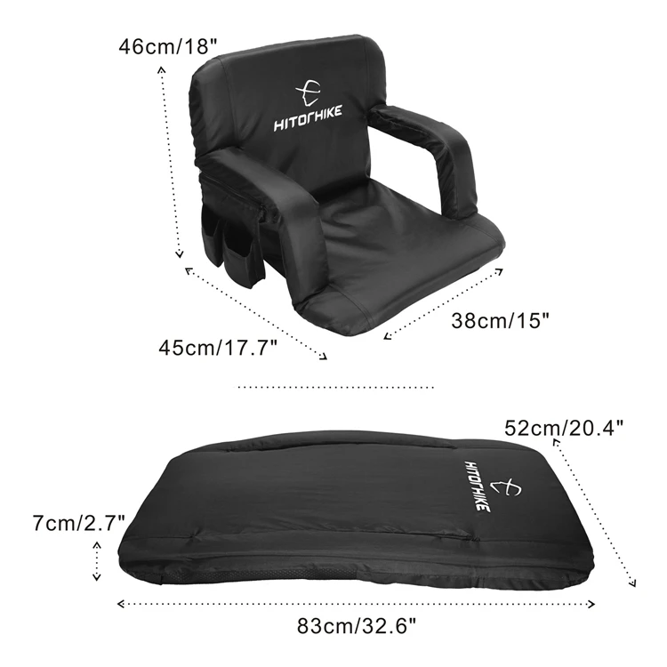 
Hitorhike Adjustable Portable Soccer Stadium Seat chair with Padded Cushion 