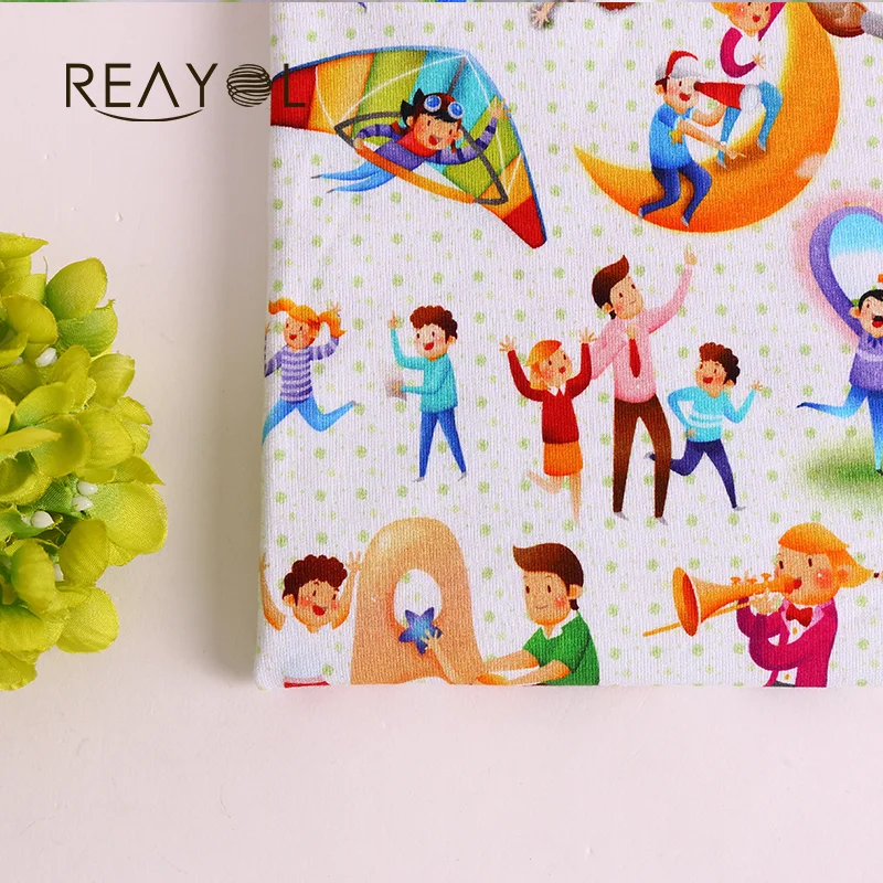 Selling shaoxing textile 95 cotton 5 spandex digital print stretch terry cloth fabric wholesale for garment