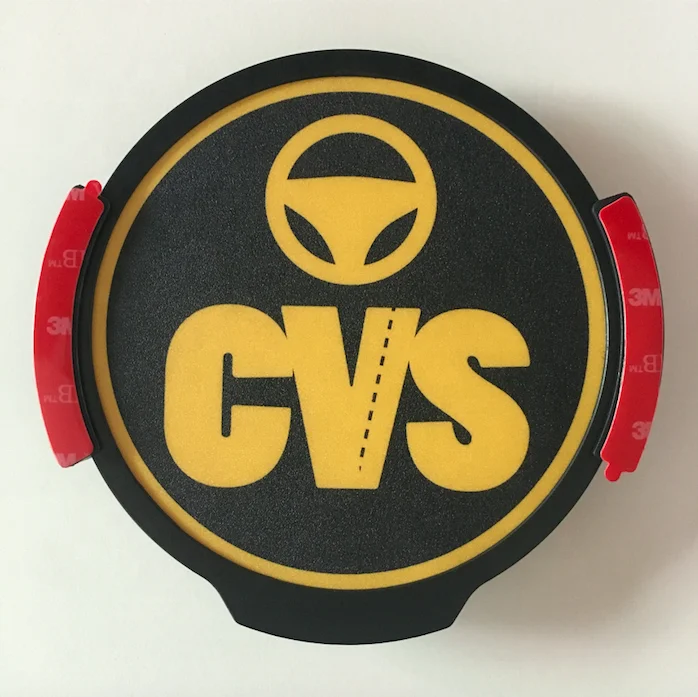 4 inches wireless LED car sticker with light sensor LED car badge powered by 3 AAA battery