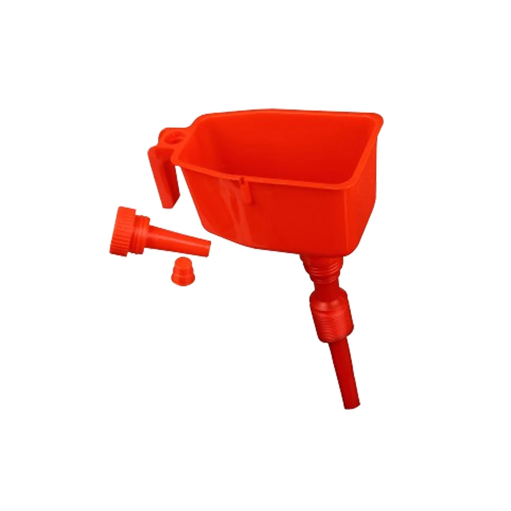 Red Square Plastic Hose Funnel