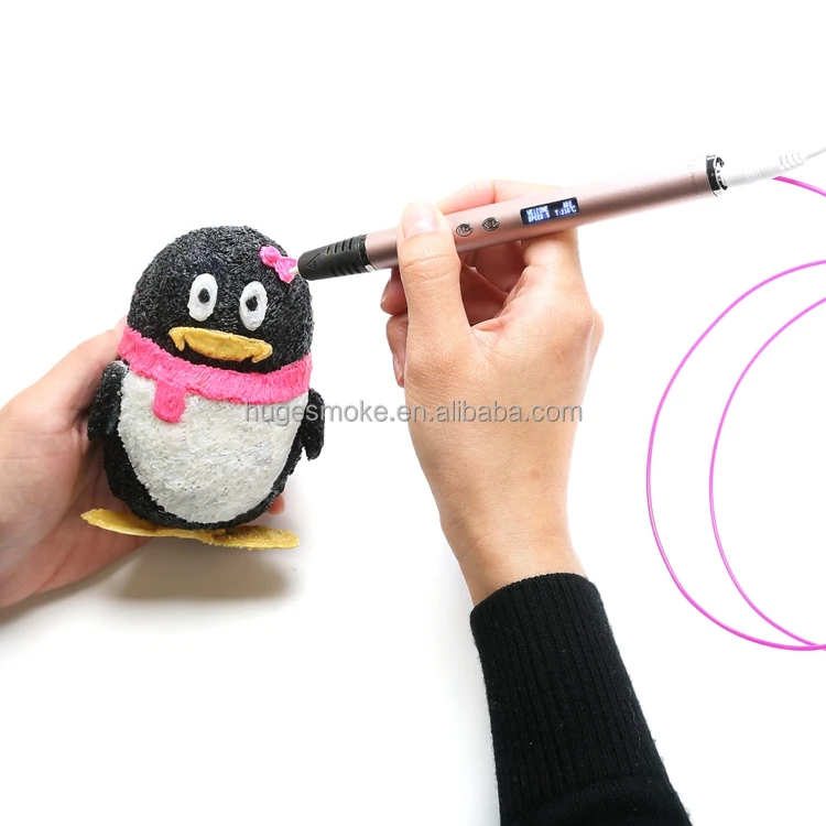 2017 Hot sale mallest 3D pen RP900A with OLED screen support power bank 3d Drawing digital pen for kids