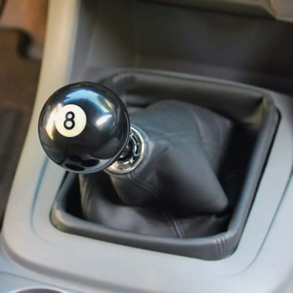 Black 8th POOL BILLIARD BALL Custom Shift Lever Shift Knob Shifter Head With Three Size Thread Adapter