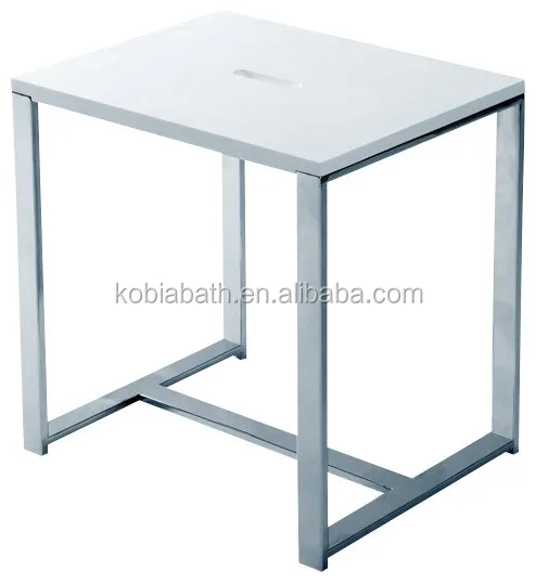 KC-01 bathroom shower seat shower bench freestanding solid surface resin stone shower stool