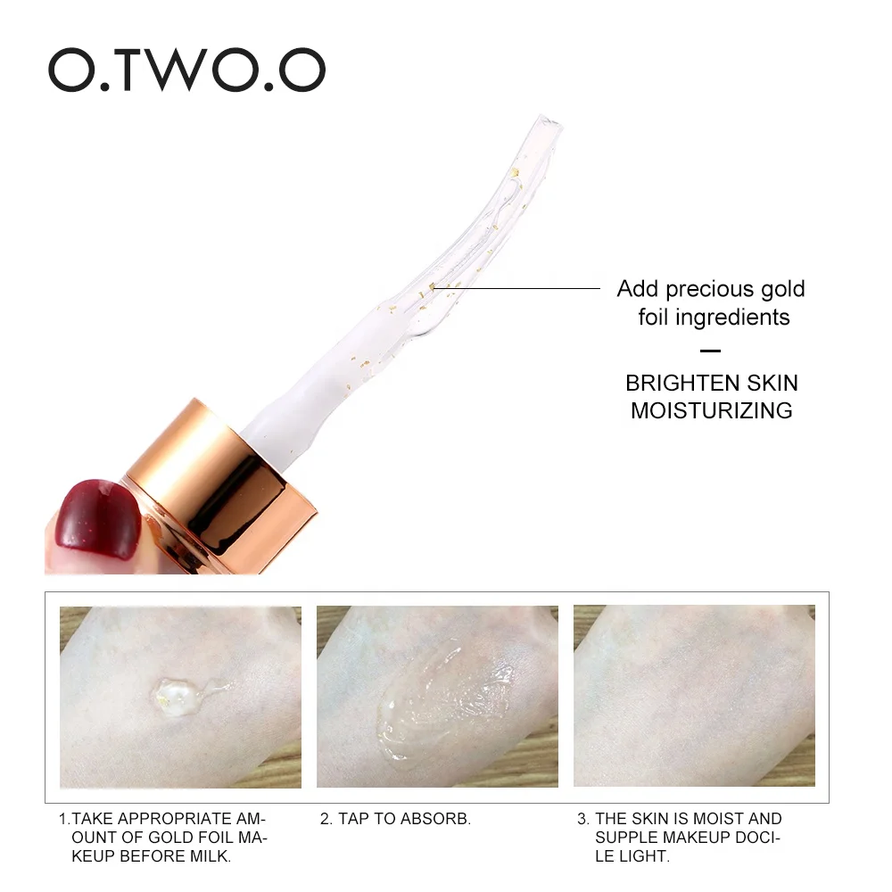 O.TWO.O 24k Rose Gold Anti-Aging Moisturizer Face Care Makeup Primer 18ml Liquid Oil Makeup Base