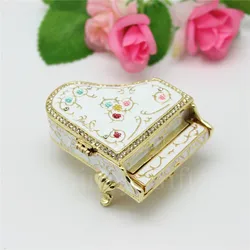 Metal Small Home Decorative Trinket Box Piano Trinket Box Wedding Gift Box