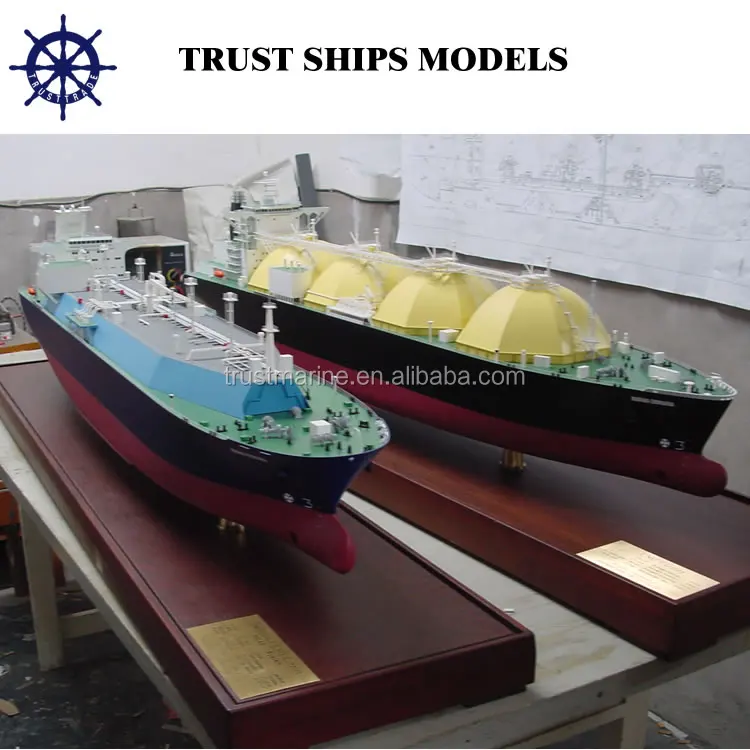 Handmade Miniature Scale LNG Ship Models