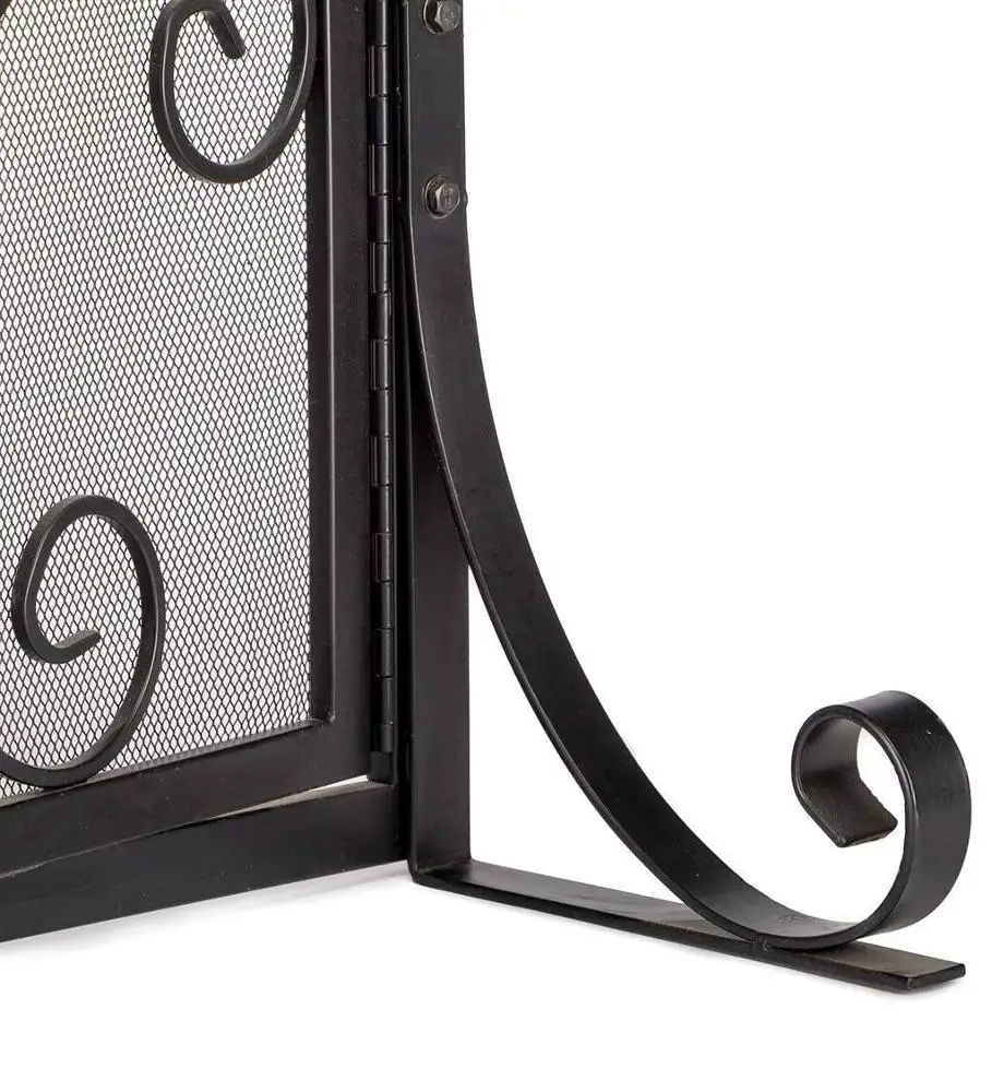 
Best Seller High Temperature Resistant Metal Fireplace Screen with Door 