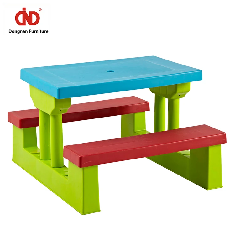 Hot Sale Plastic Play Children Kids Folding Table Set