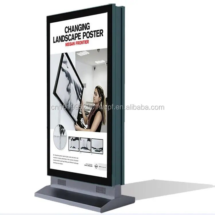 Aluminium Outdoor Double Sides Scrolling advertising Light Box LED Billboard with customized size