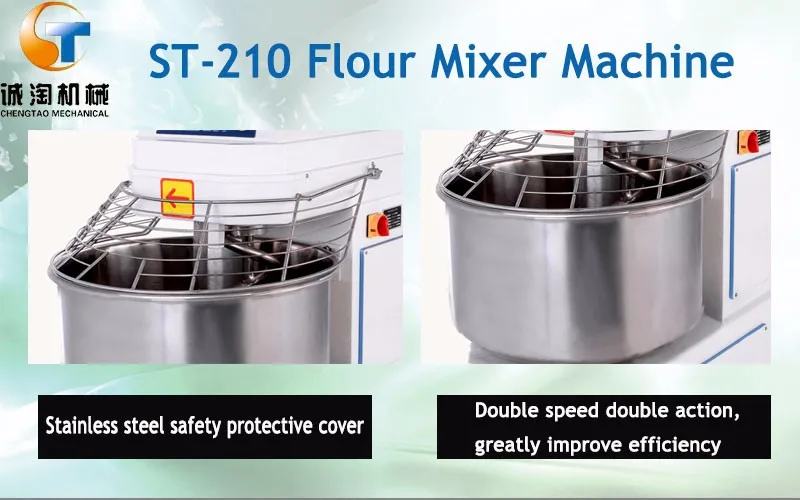 100KG Two Spiral Dough Mixer Prices/Flour Mixing machine