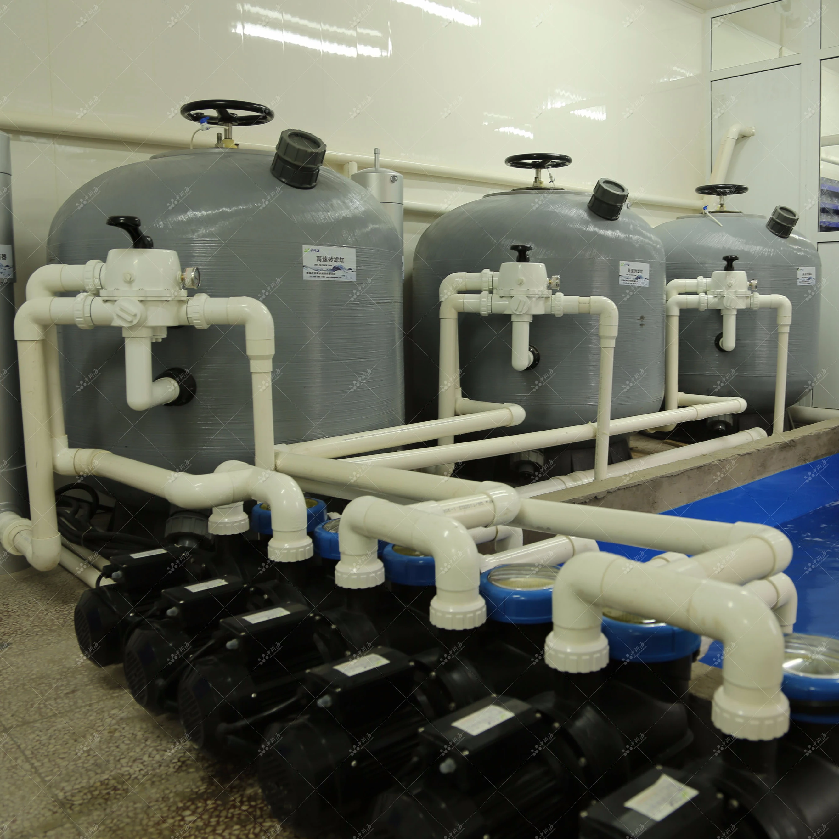 Sand filter for recycling water aquaculture