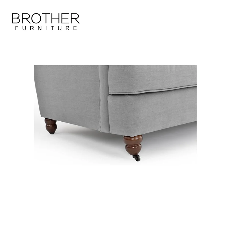 Three Seat Grey Fabric fancy couch living room corner sofa bed with reclining headrest