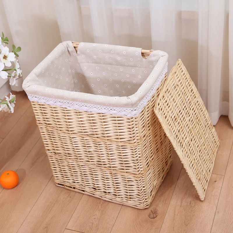 
high quality wicker basket from fuyang city/white wicker laundry basket made by willow for hotel.... 