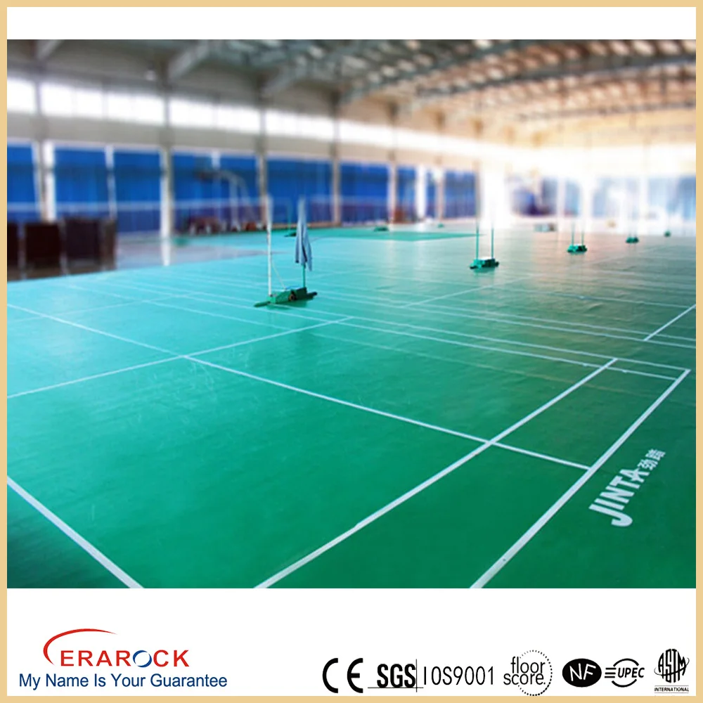 vinyl flooring wood plank for basketball / badminton court used floor pvc pu sports flooring