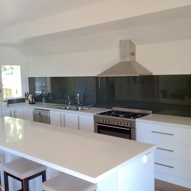 Clear full tempered kitchen silkscreen printing glass splashbacks