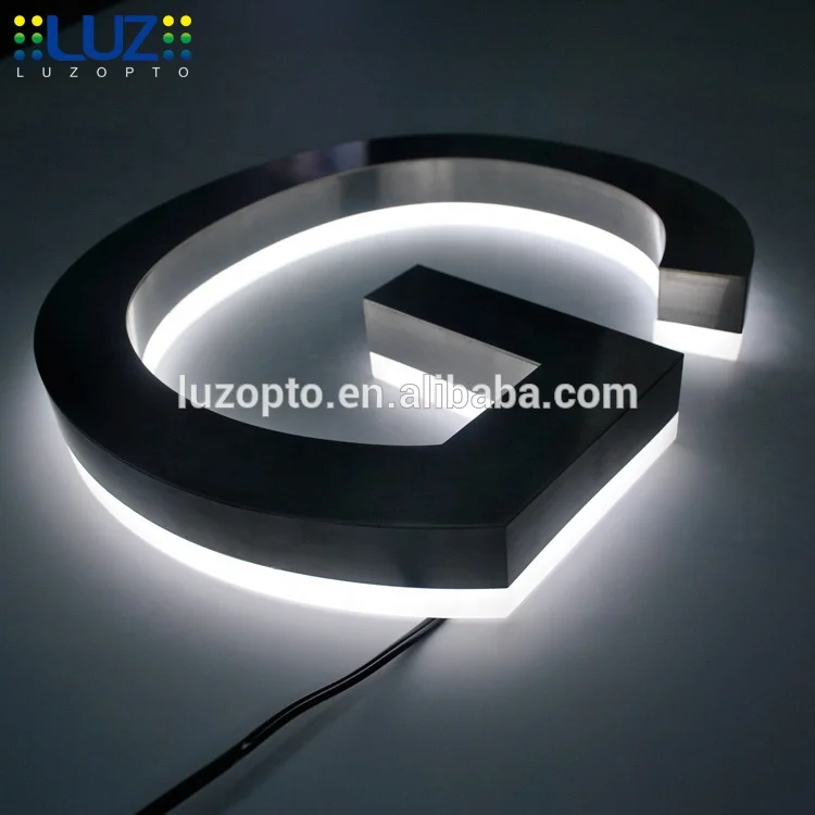 
Custom logo illuminated backlight channel letter led light sign board 