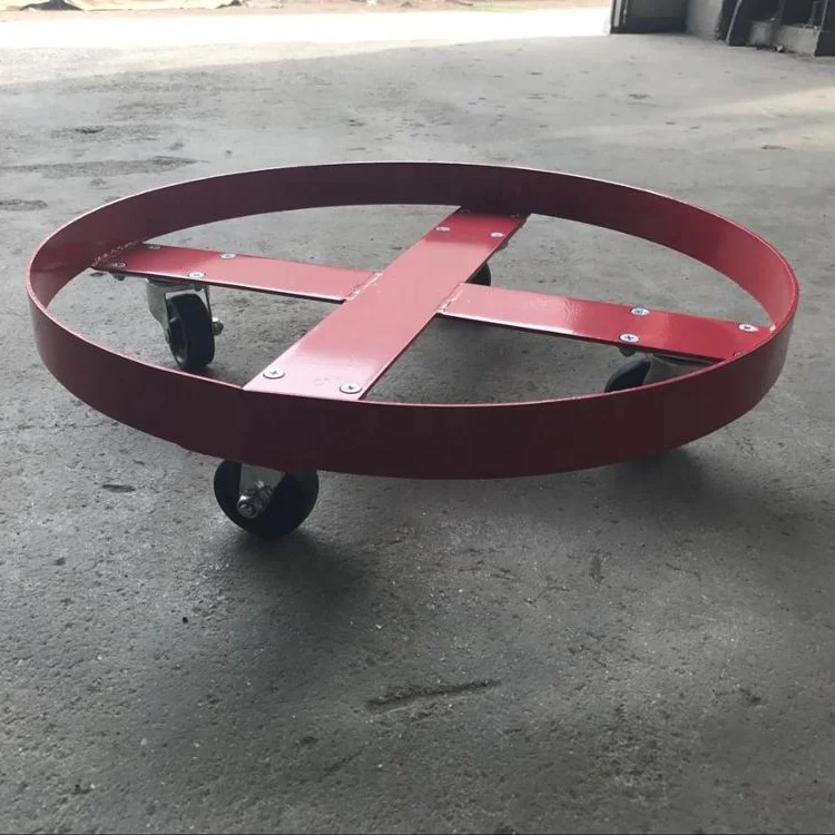 Portable oil drum moving metal dolly cart