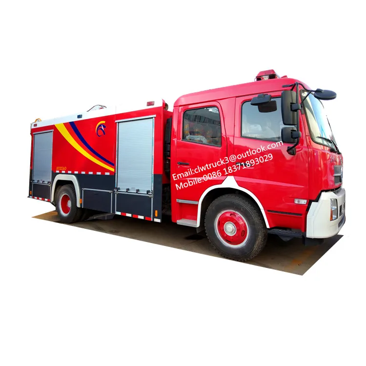 Dongfeng fire truck/jiangte water tank fire truck/fire truck water capacity 6000kgs