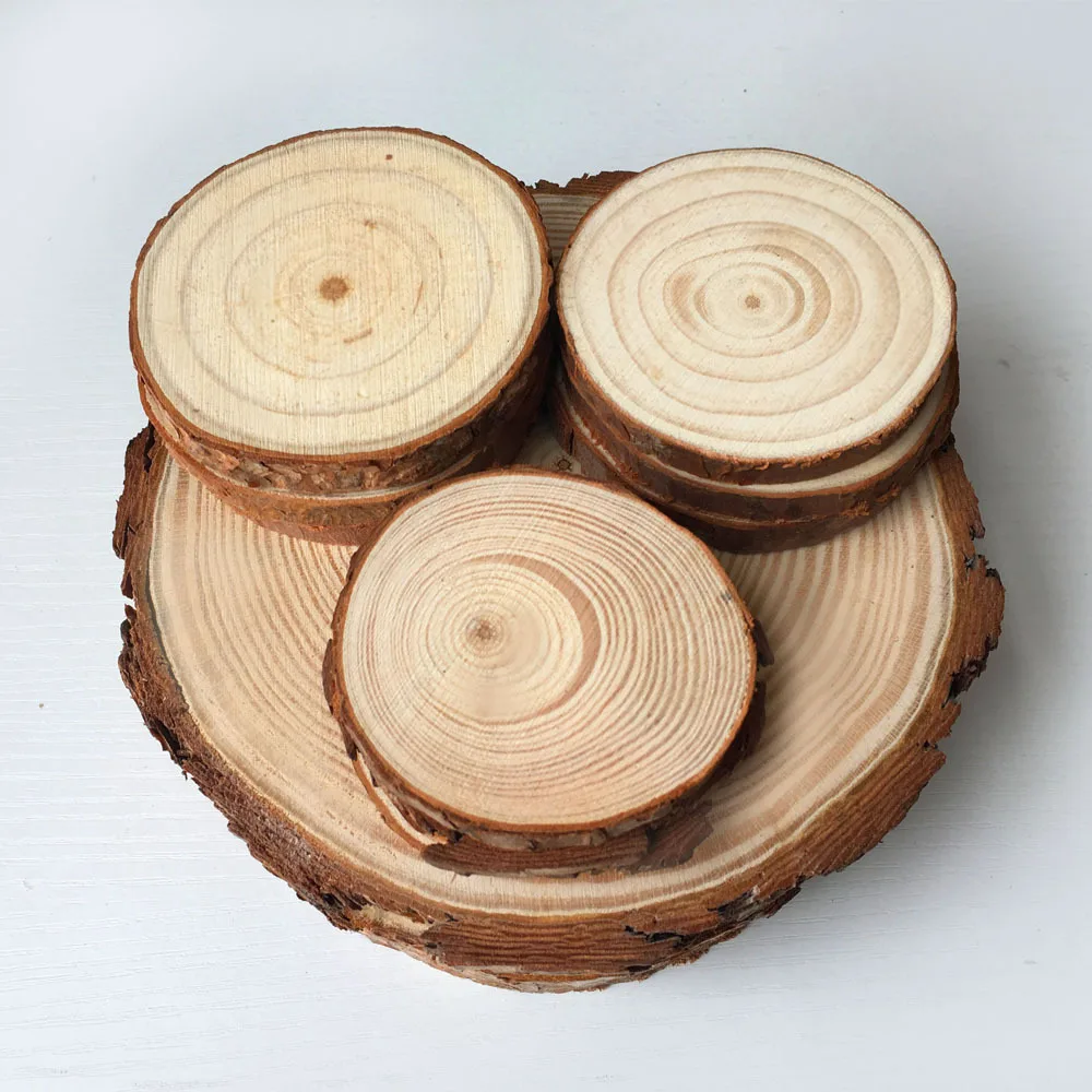 2018 Популярный Домашний и садовый натуральный Декор своими руками деревянный бревен ремесло ломтик
