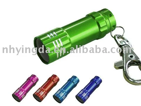 
factory price aluminum mini keychain promotion 3 led keychain flashlight 