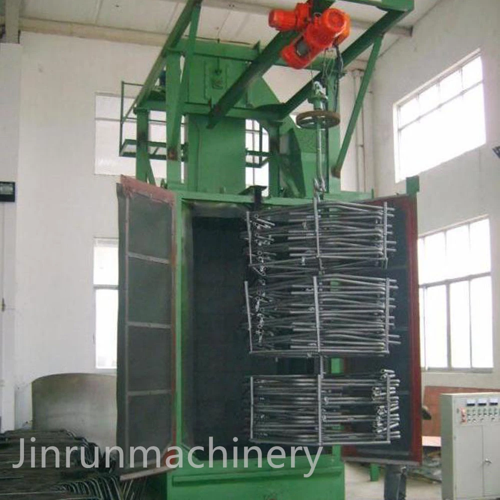 Single and double hooks shot blasting machine, hook type shot blaster