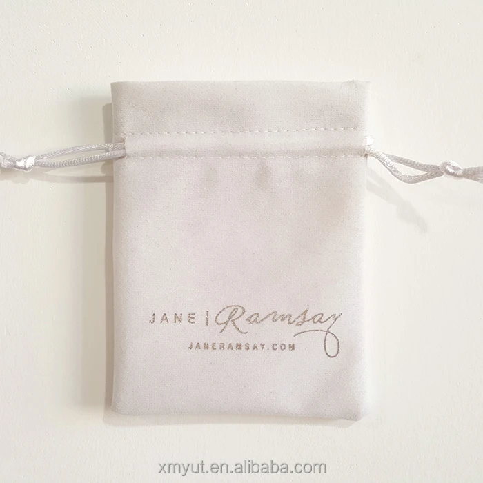 custom velvet drawstring jewellery pouch bag