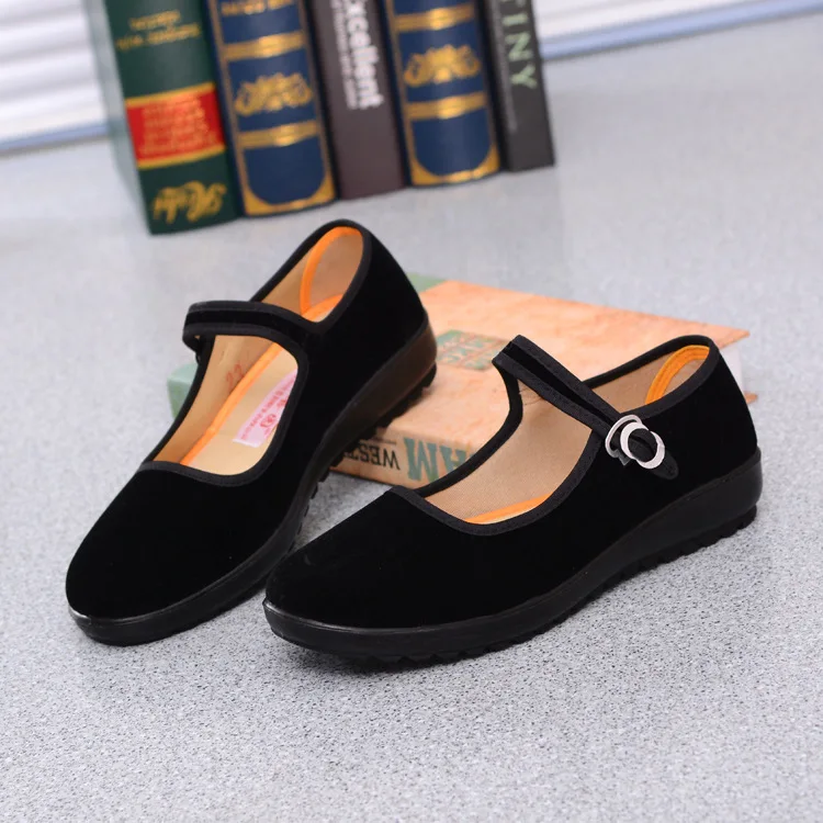 Элегантные церемониальные тканевые туфли на танкетке для работы в отеле старого Пекина