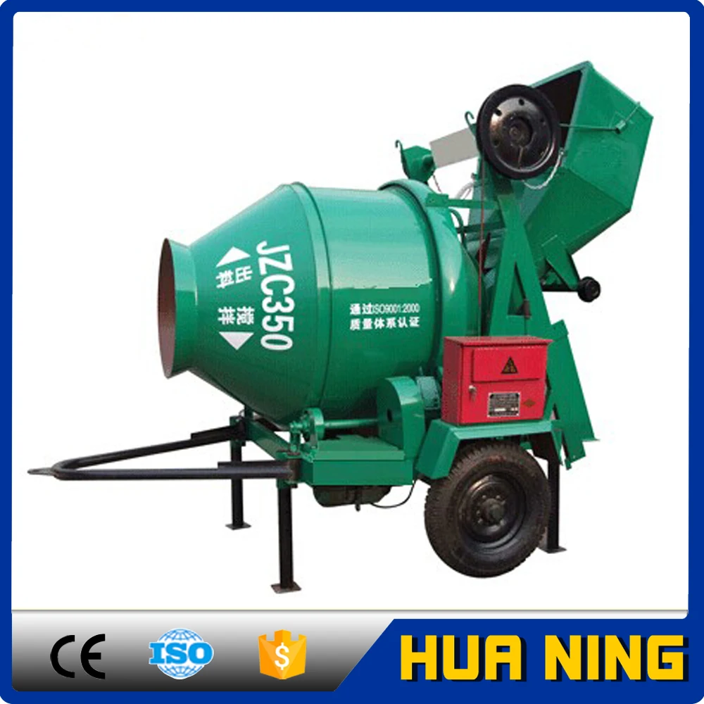Best Selling JZC350 Mobile Electrical Drum Concrete Pump Foam Generator Cellular Concrete Mixer with Pump 5.5 Kw Mixing Power