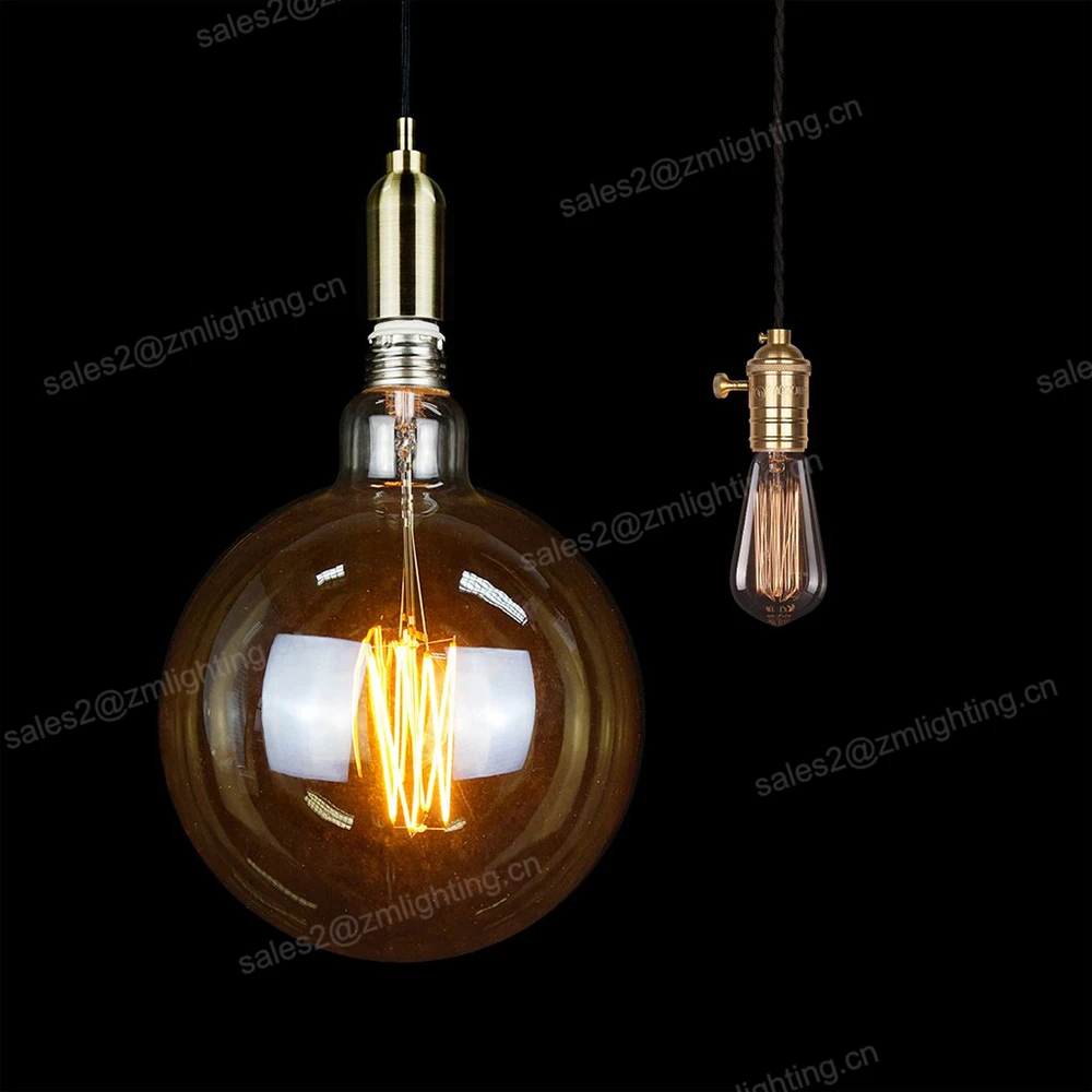 2100K Gold E27 Edison Screw Dimmable G150 G200 G300 G380 4 WATT LED Megaglobe Spiral Filament Light Bulb