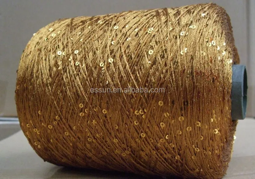 2.5mm 100% polyester sequins yarn fancy yarn
