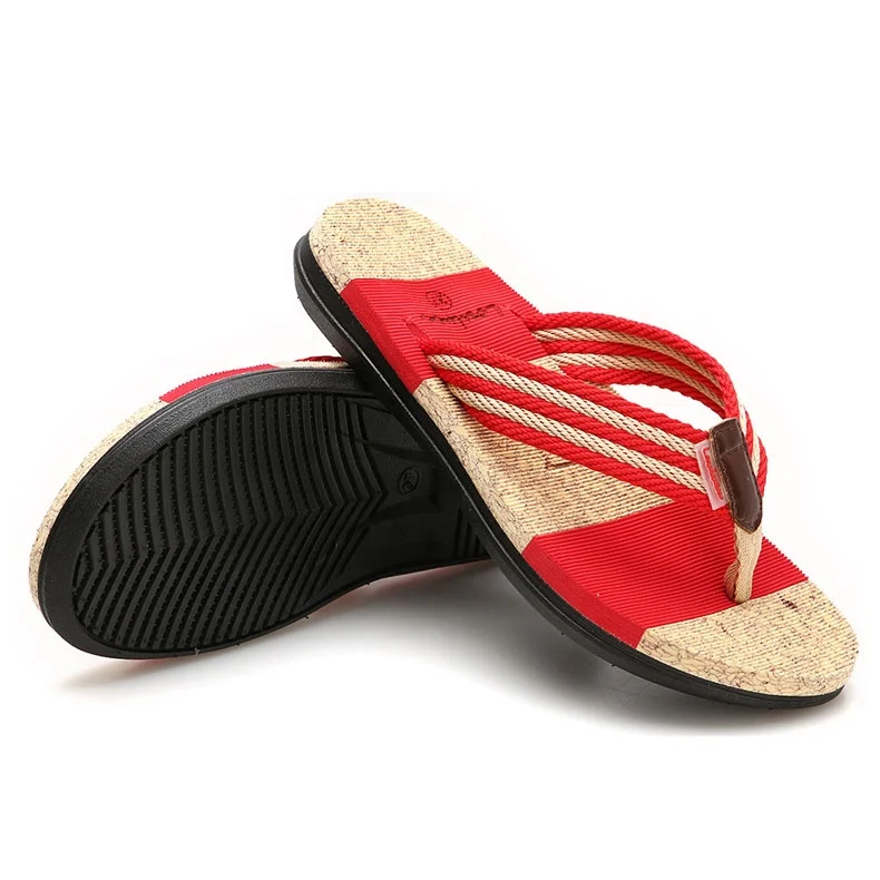 
Wholesale 2019 New Design Beach Oem Slippers Fabric Strap Printed Men Flip Flops 