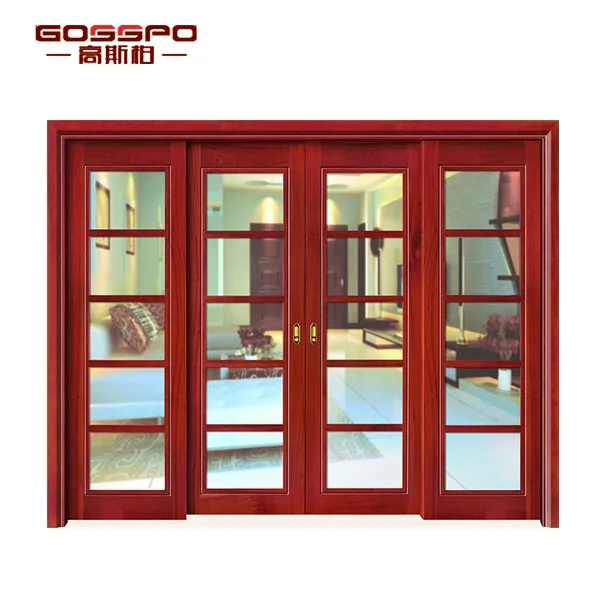 
Luxury Elegant Entrance Doors Wood Glass Sliding Doors cheap sliding doors 