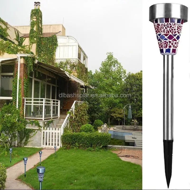 mosaic lamp led solar light garden