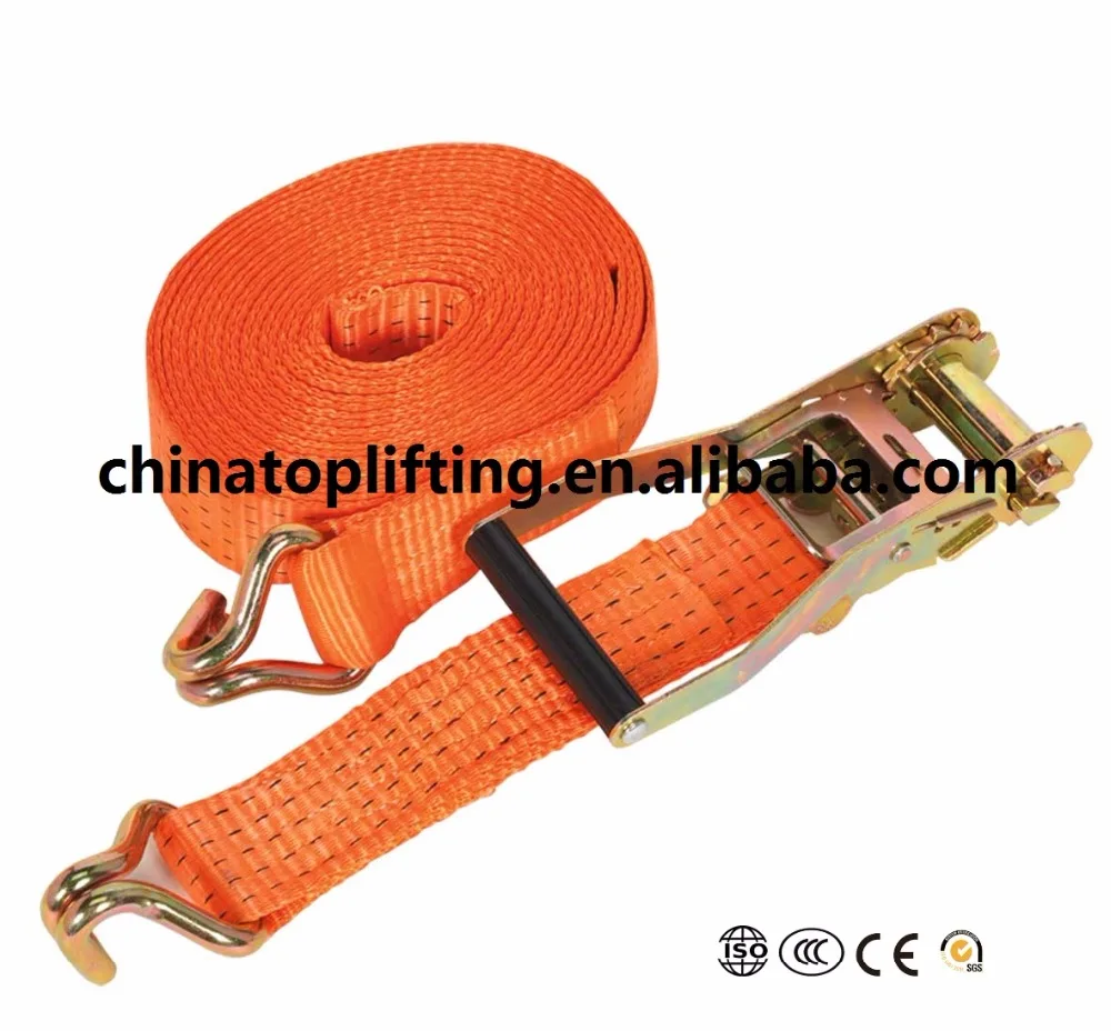 Лучшие продажи 2 inch 5 Т полиэстер ratchet сковать ремни с J крюк