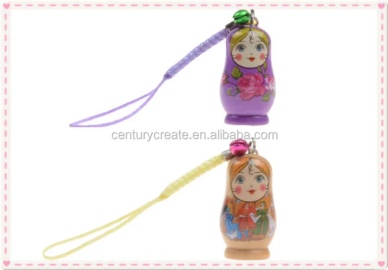 Wood Matryoshka Wooden wooden kids Russian Dolls Keychains