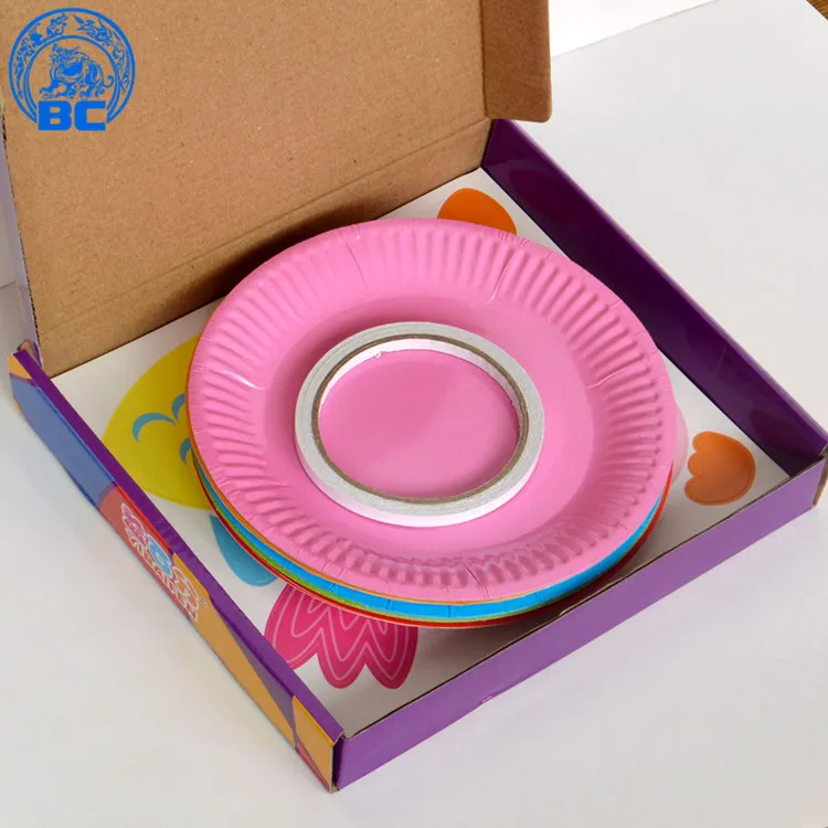 
Factory supplies interesting creative handmade art cartoon paper sticker plate for kids DIY 