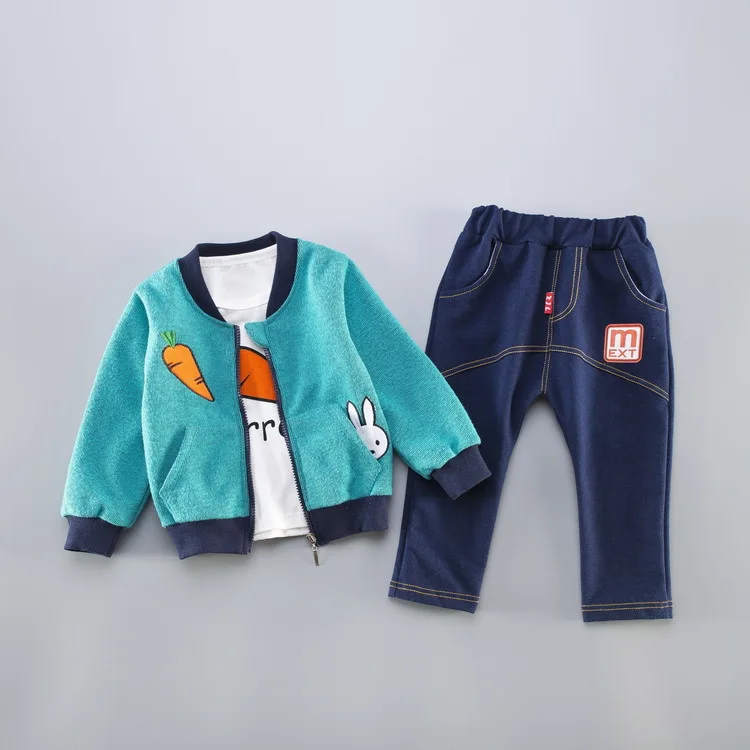 Korean Fashion Newborn Infant Clothes Cute Carrot Rabbit Boy Suit For 2019 Spring